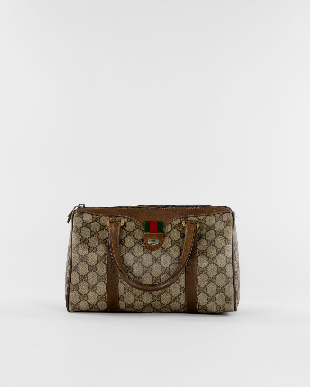 GG Supreme Sherry Line Hand Bag PVC Beige Gold