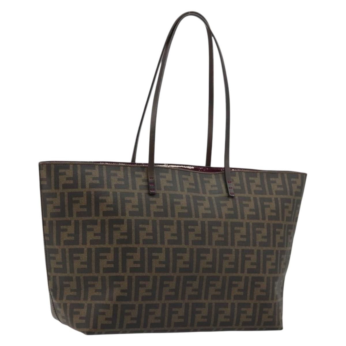 Zucca Canvas Tote Bag Black Brown