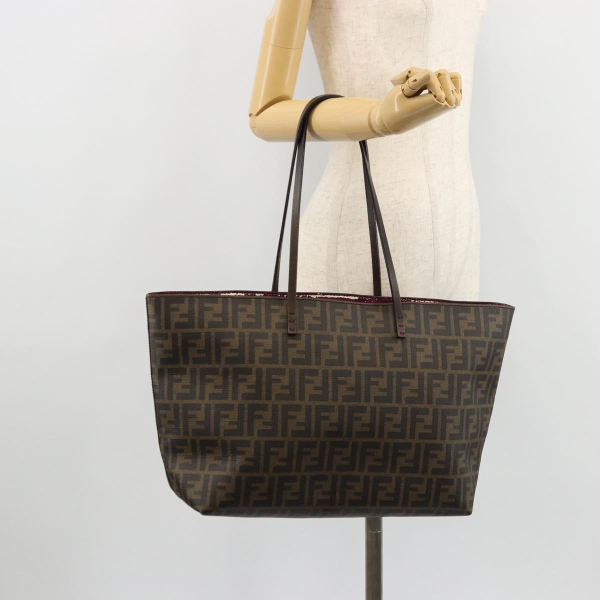 Zucca Canvas Tote Bag Black Brown