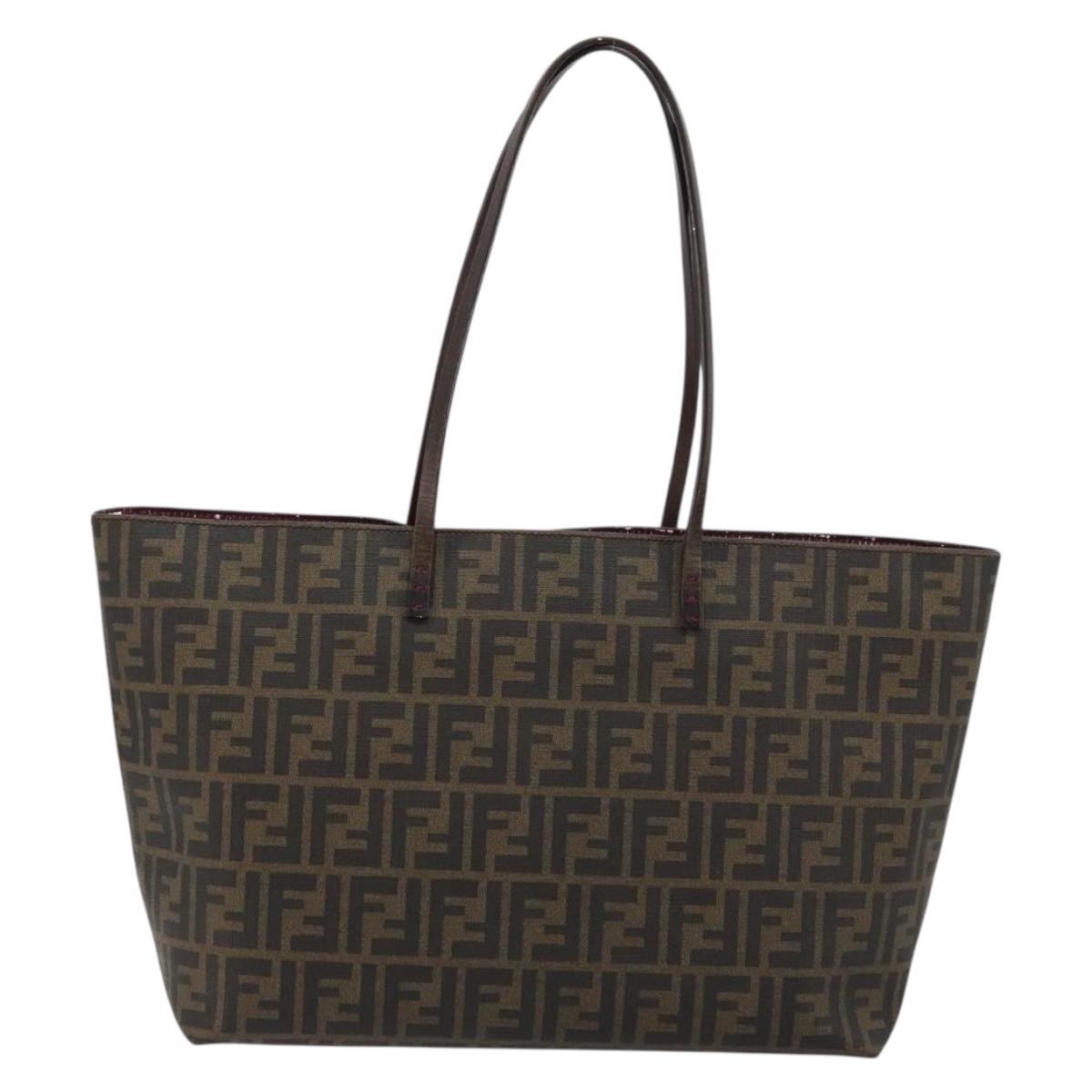 Zucca Canvas Tote Bag Black Brown