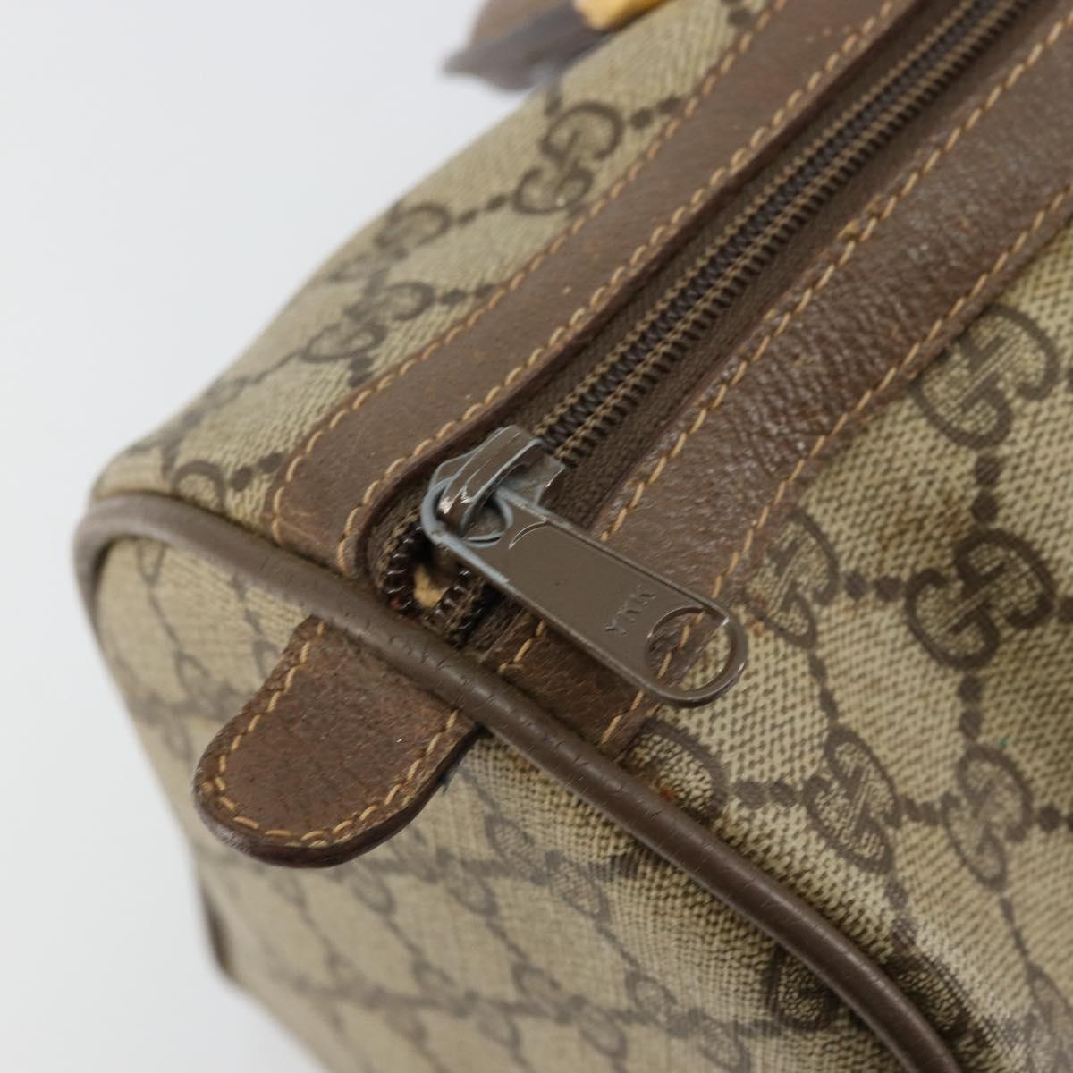GG Supreme Web Sherry Line Hand Bag PVC Beige Gold