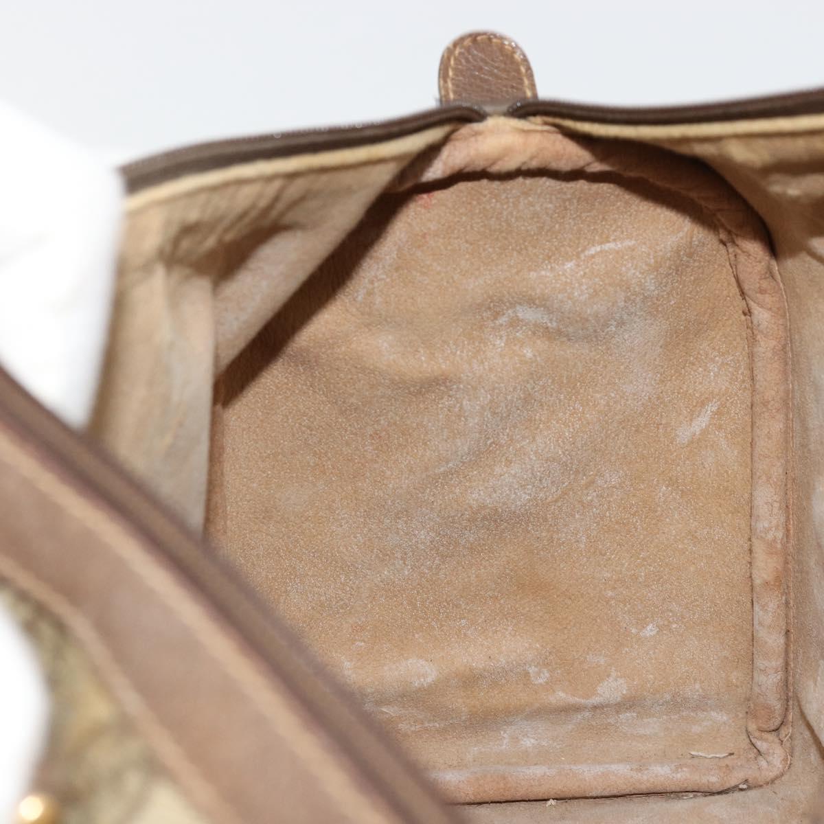 GG Supreme Web Sherry Line Hand Bag PVC Beige Gold