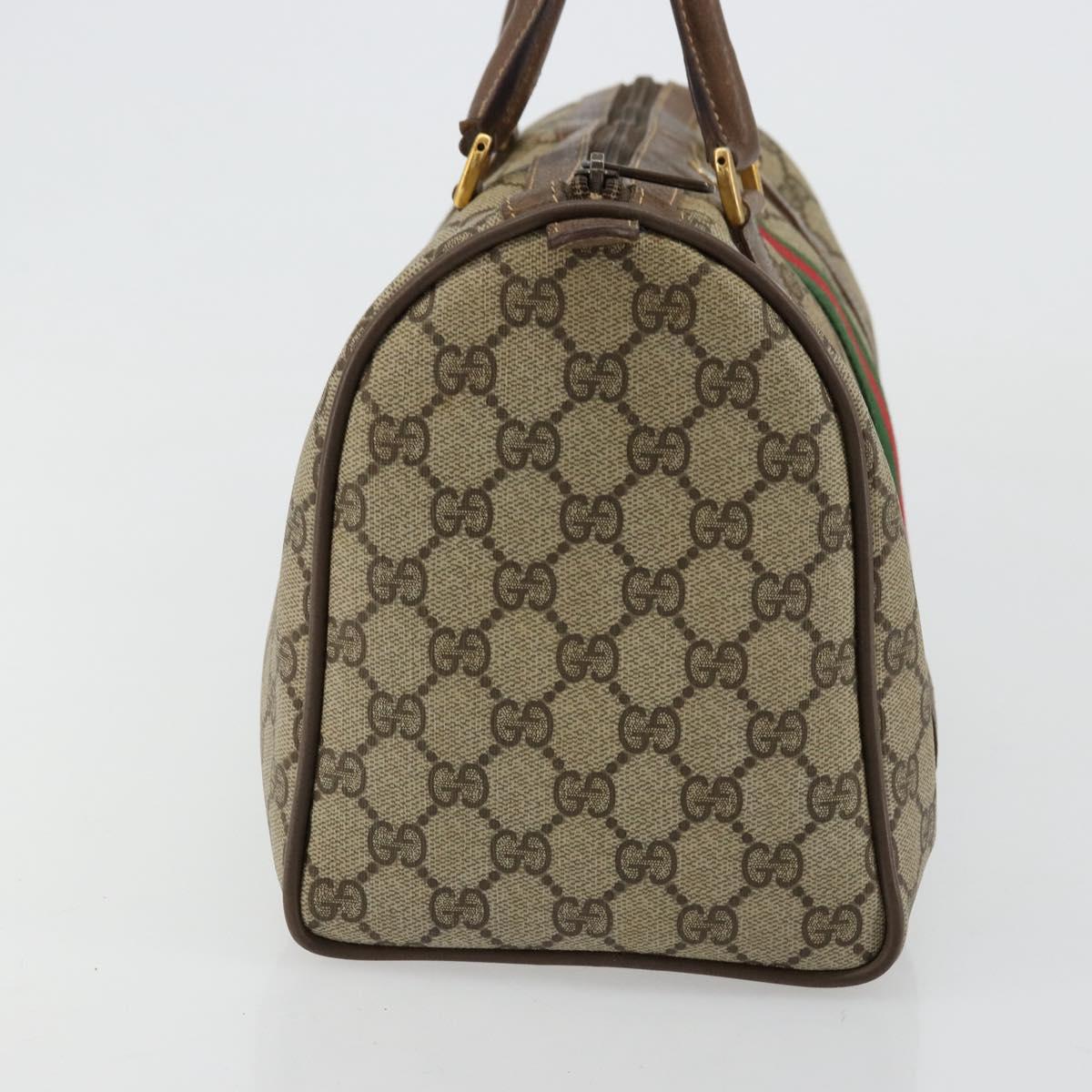 GG Supreme Web Sherry Line Hand Bag PVC Beige Gold