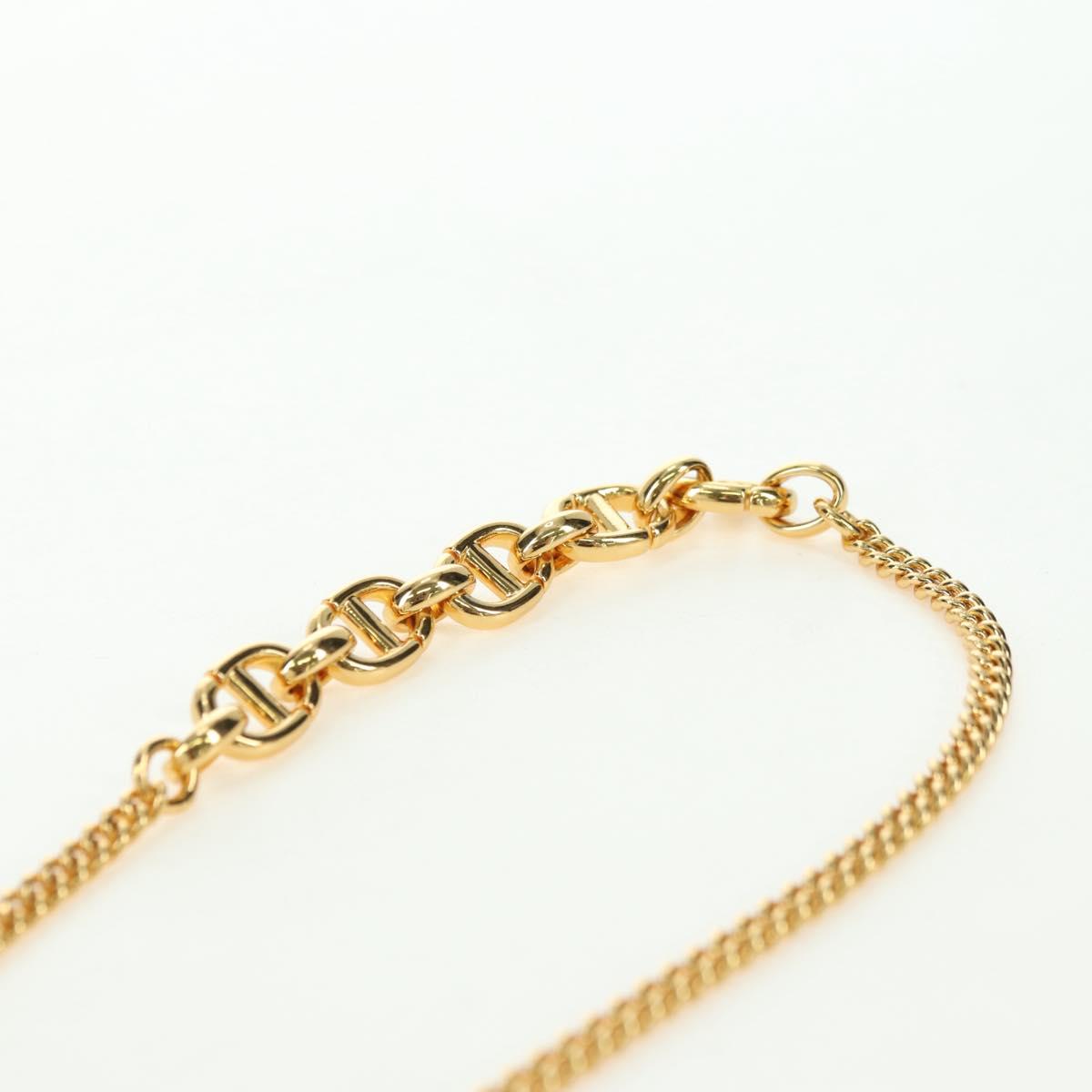 Cannage Caro Chain Shoulder Bag Leather Red Gold