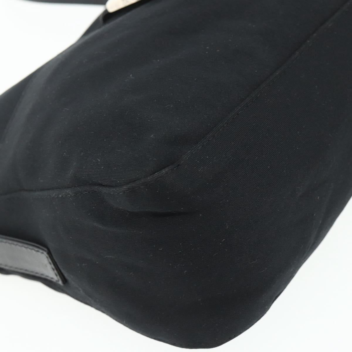 Mamma Baguette Shoulder Bag Nylon Black Silver