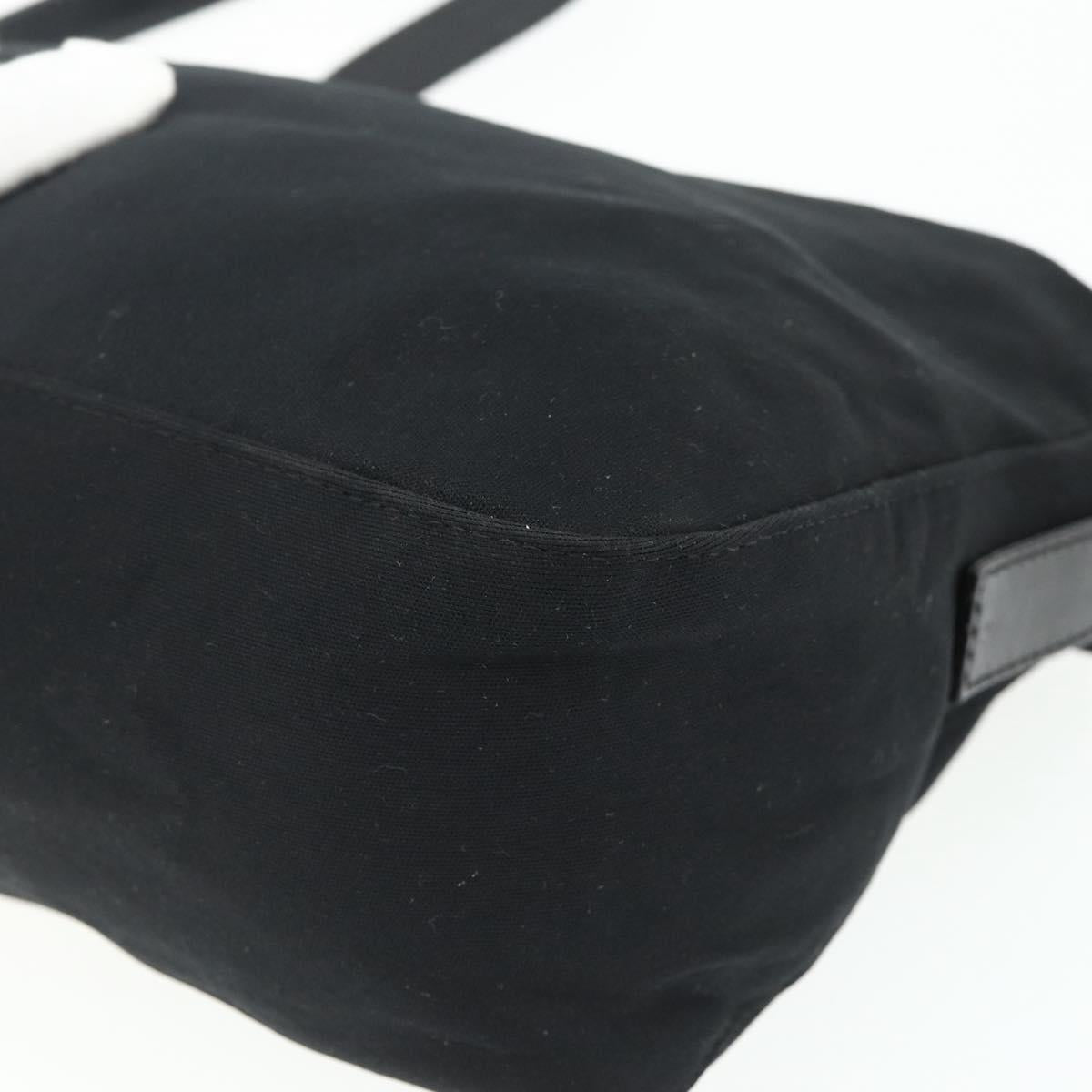 Mamma Baguette Shoulder Bag Nylon Black Silver
