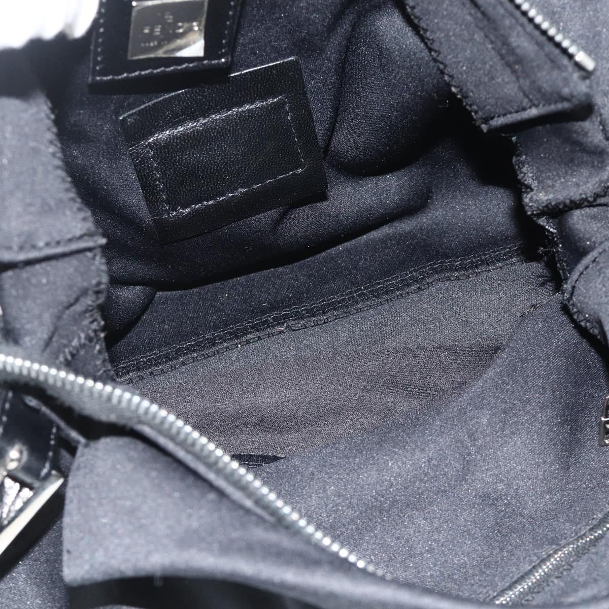 Mamma Baguette Shoulder Bag Nylon Black Silver
