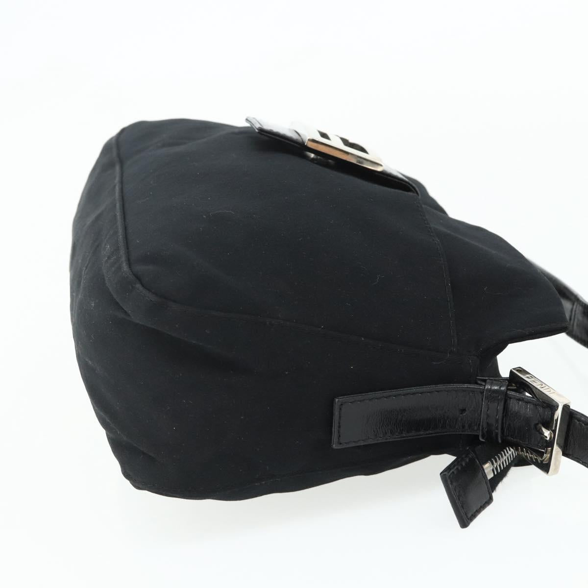 Mamma Baguette Shoulder Bag Nylon Black Silver