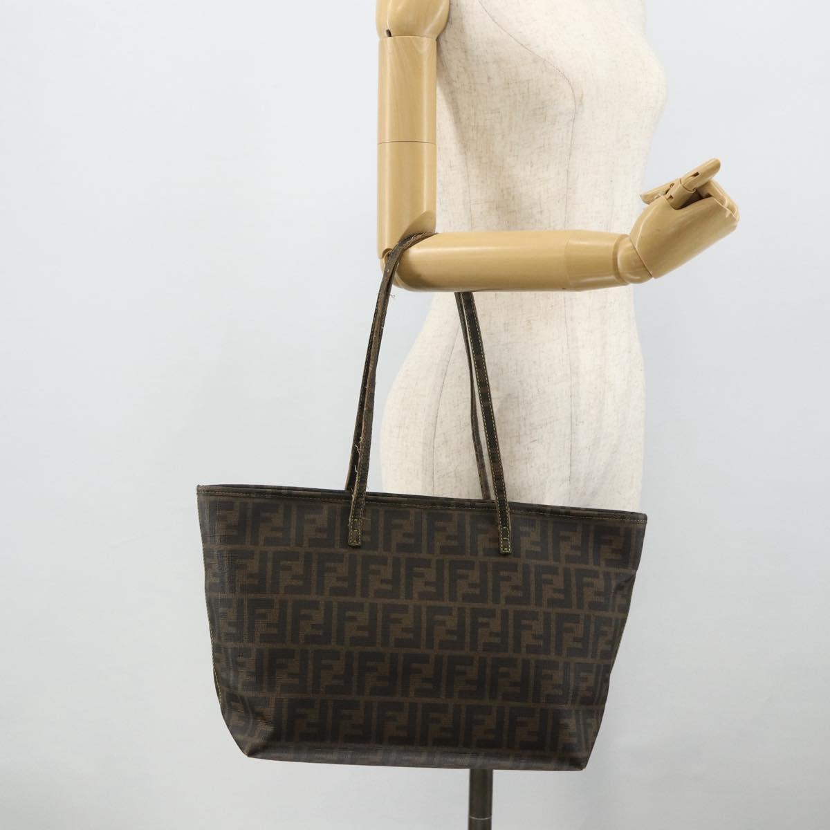 Zucca Canvas Tote Bag Black Brown