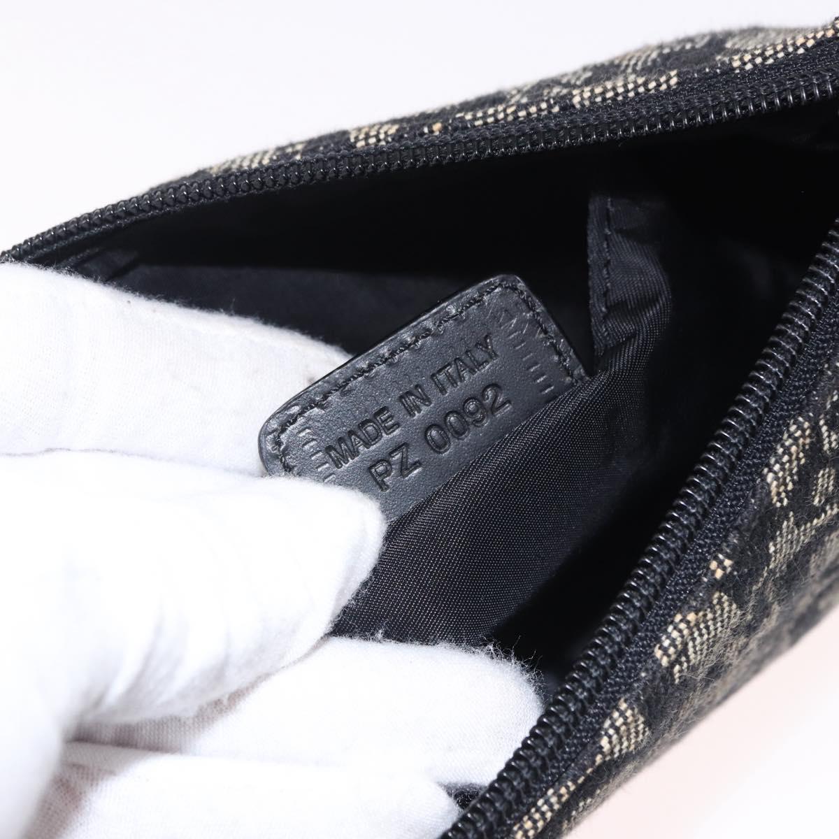 Trotter Canvas Accessory Pouch Black Silver