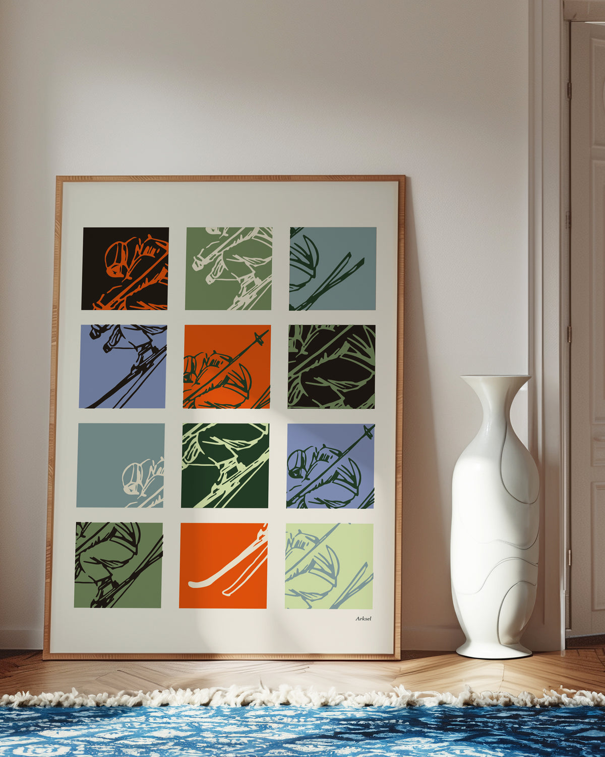 Ski Square Poster