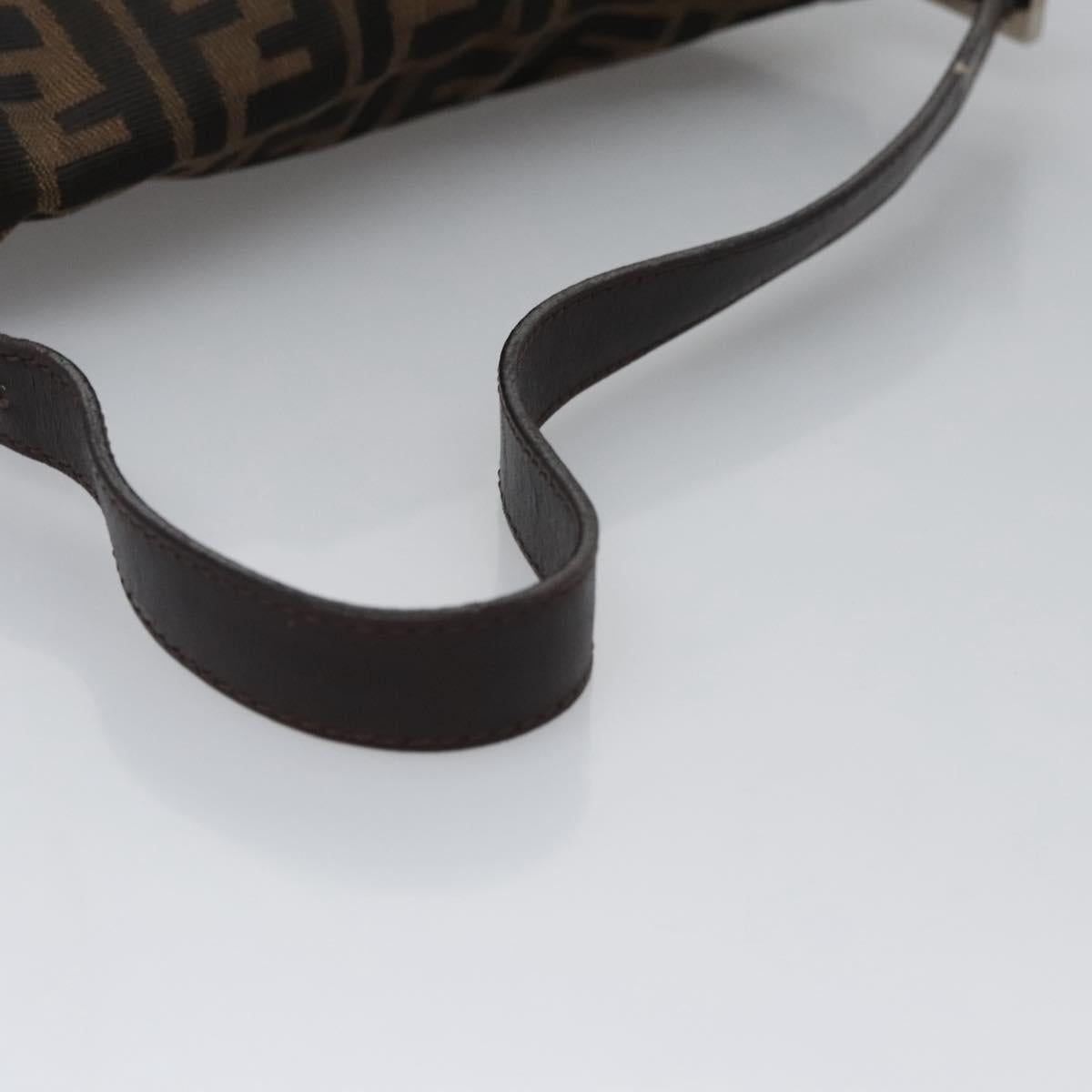 Zucca Canvas Mamma Baguette Shoulder Bag Brown Black Silver