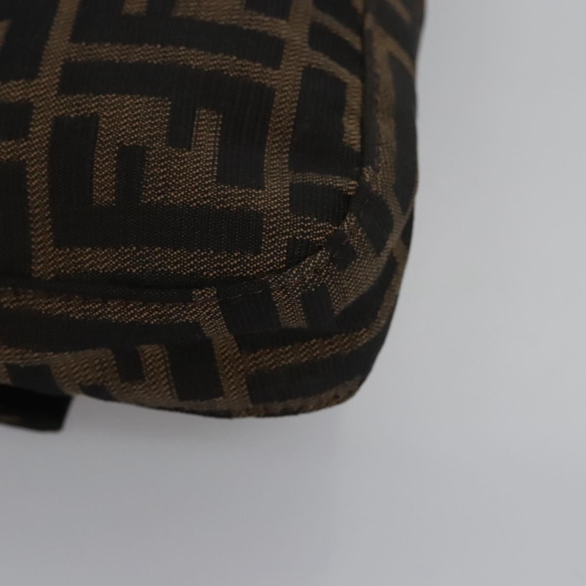 Zucca Canvas Mamma Baguette Shoulder Bag Brown Black Silver