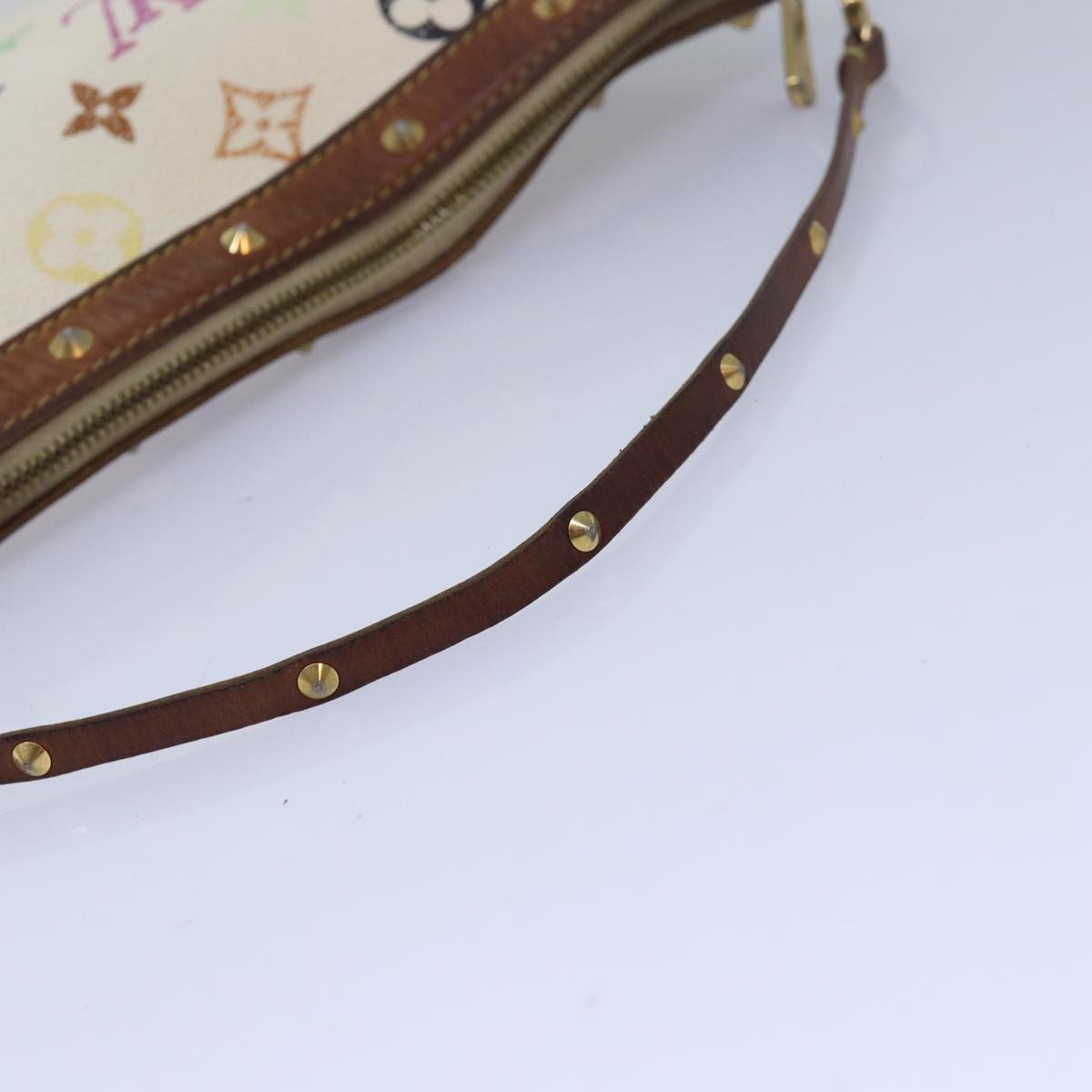 Monogram Multicolor Pochette Pouch White