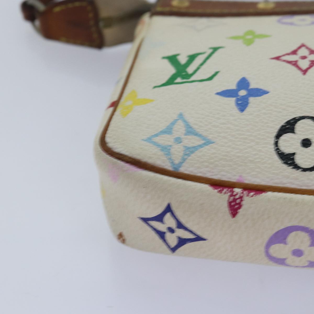Monogram Multicolor Pochette Pouch White