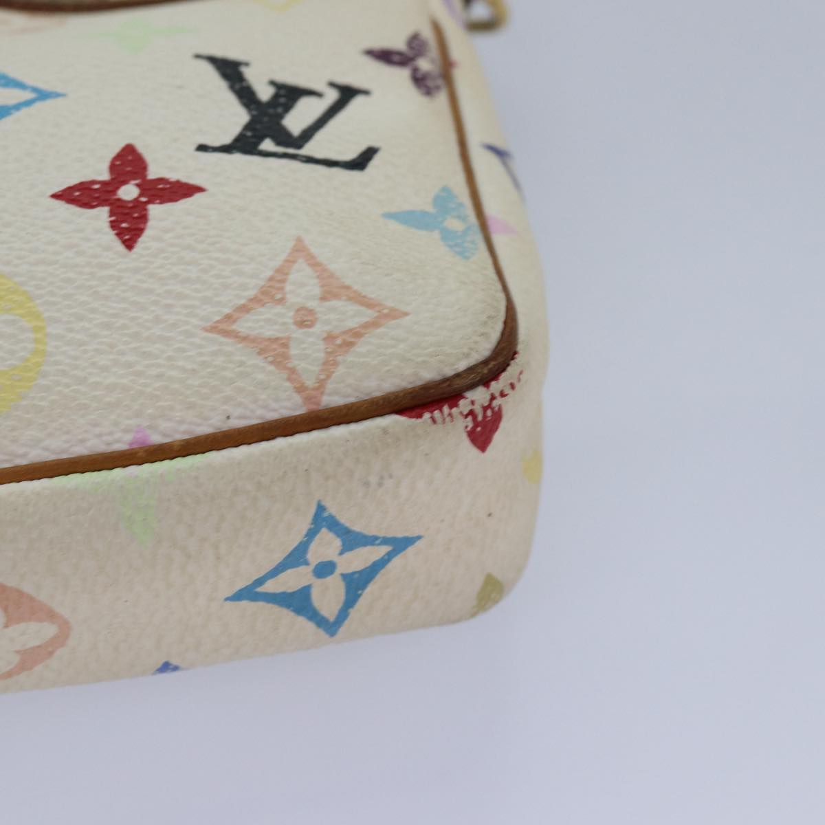 Monogram Multicolor Pochette Pouch White