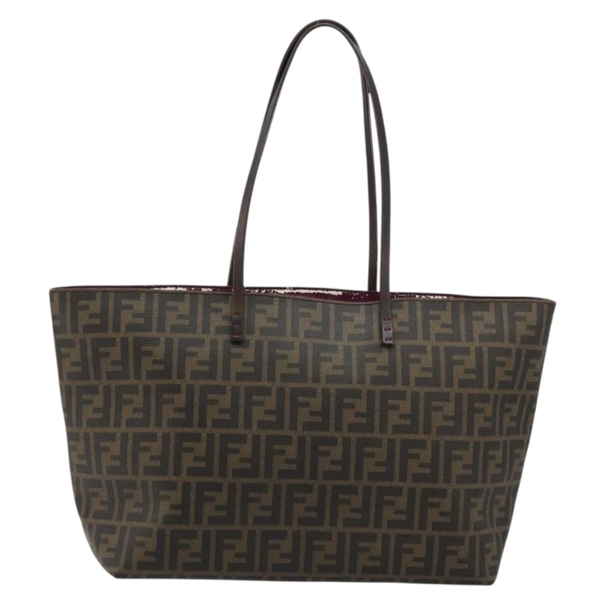 Zucca Canvas Tote Bag Black Brown