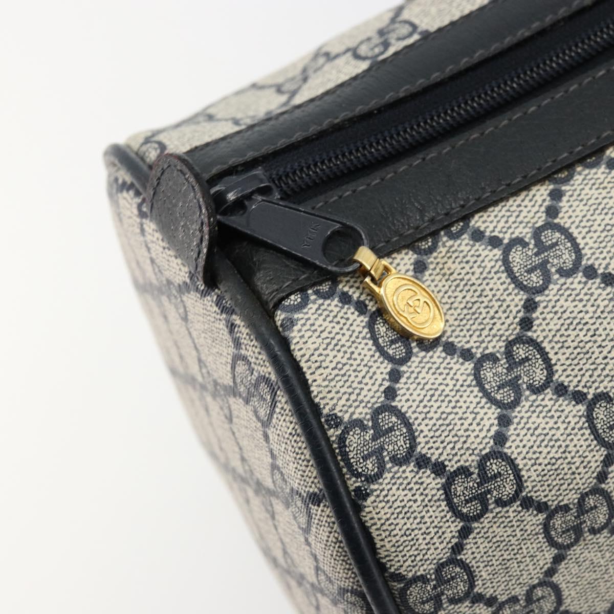 GG Supreme Sherry Line Hand Bag PVC Navy Gold