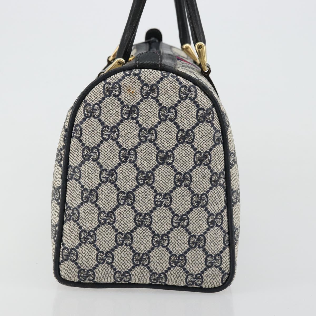 GG Supreme Sherry Line Hand Bag PVC Navy Gold