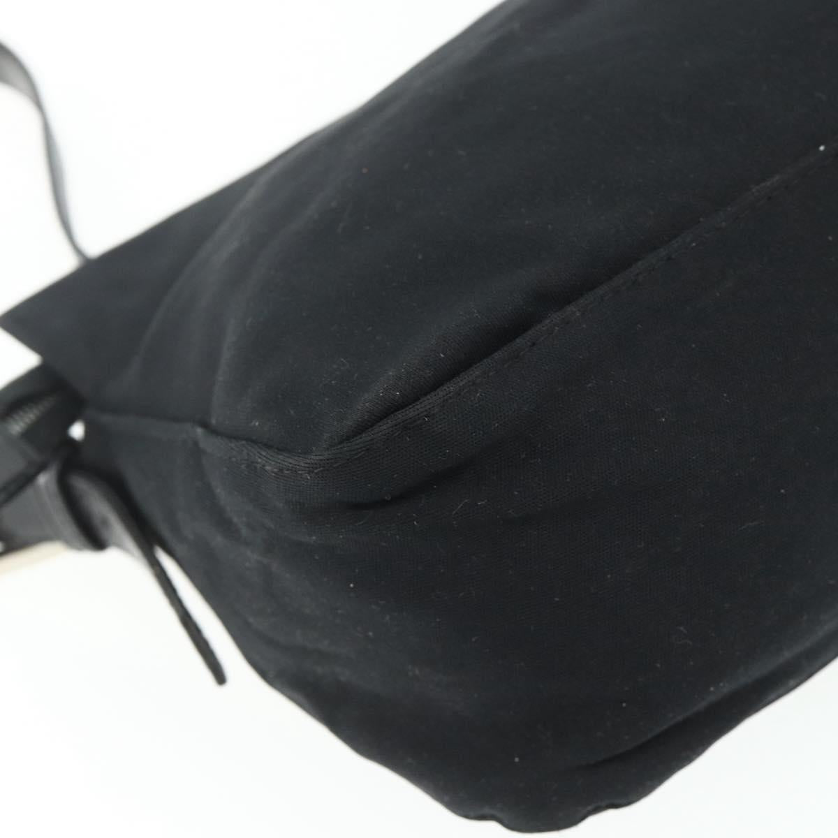 Mamma Baguette Shoulder Bag Nylon Black Silver