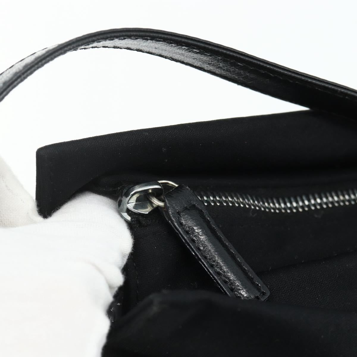 Mamma Baguette Shoulder Bag Nylon Black Silver