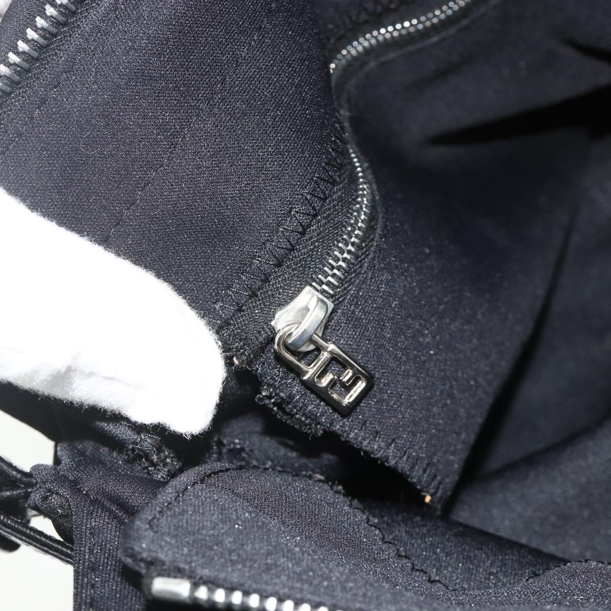 Mamma Baguette Shoulder Bag Nylon Black Silver