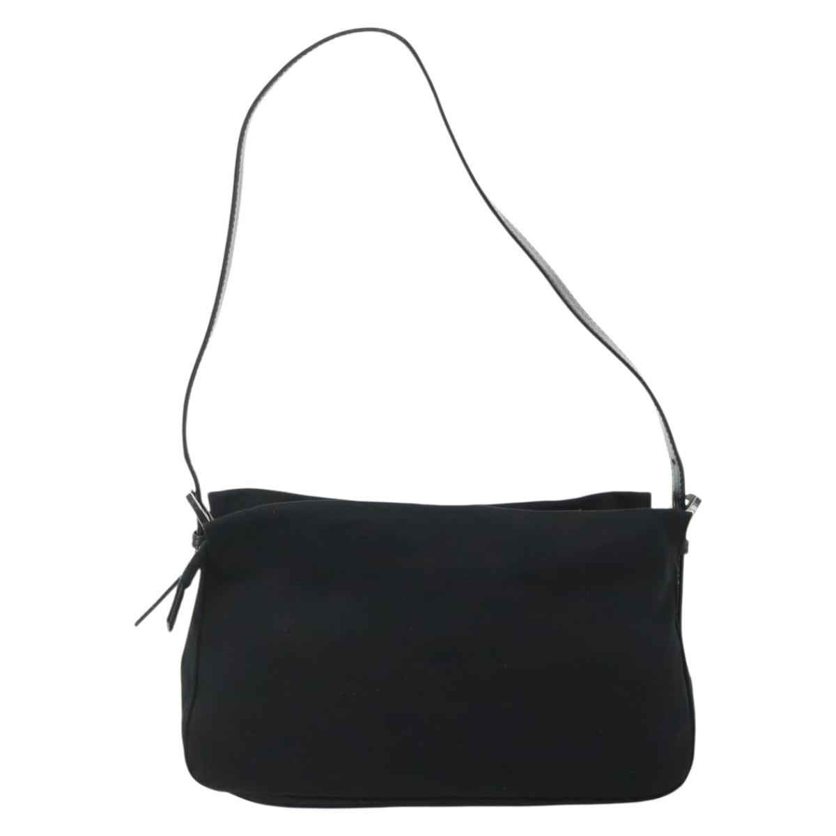 Mamma Baguette Shoulder Bag Nylon Black Silver
