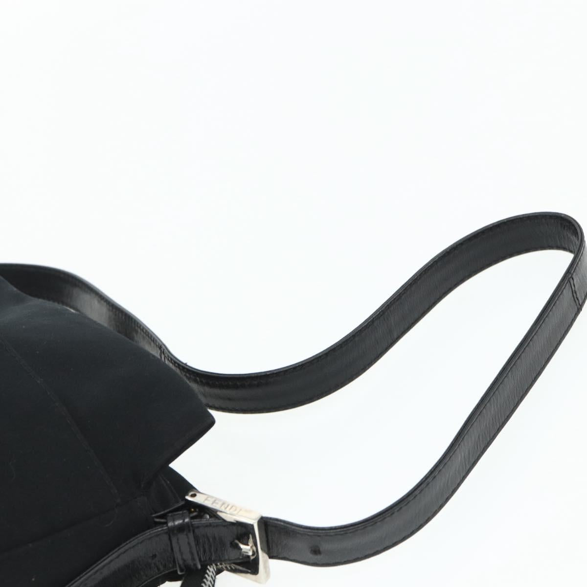 Mamma Baguette Shoulder Bag Nylon Black Silver