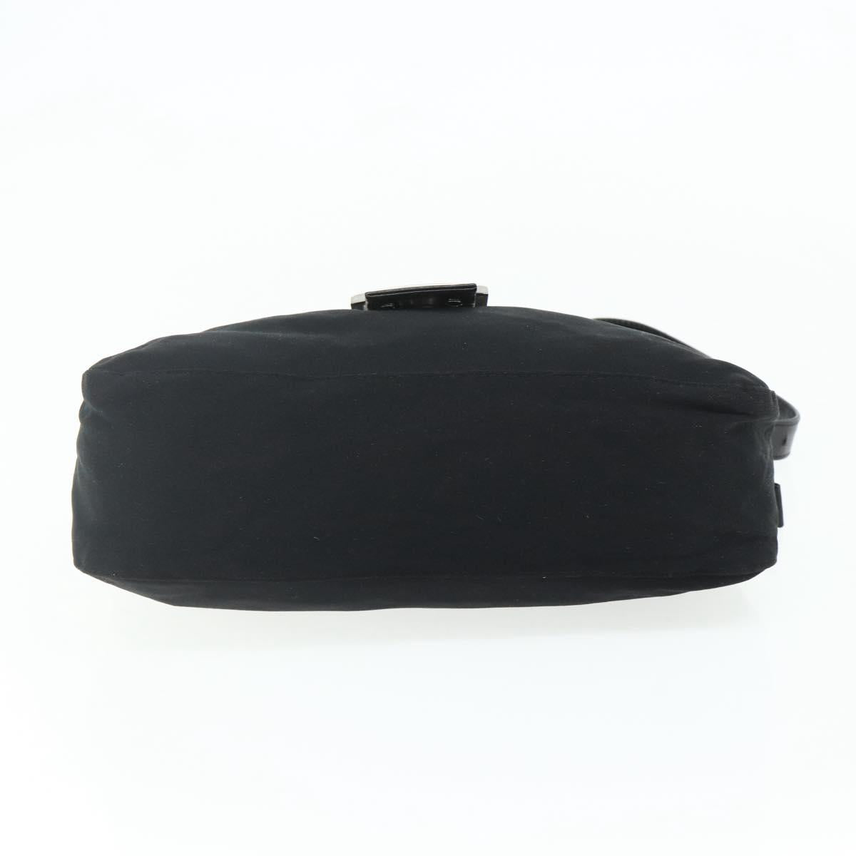 Mamma Baguette Shoulder Bag Nylon Black Silver