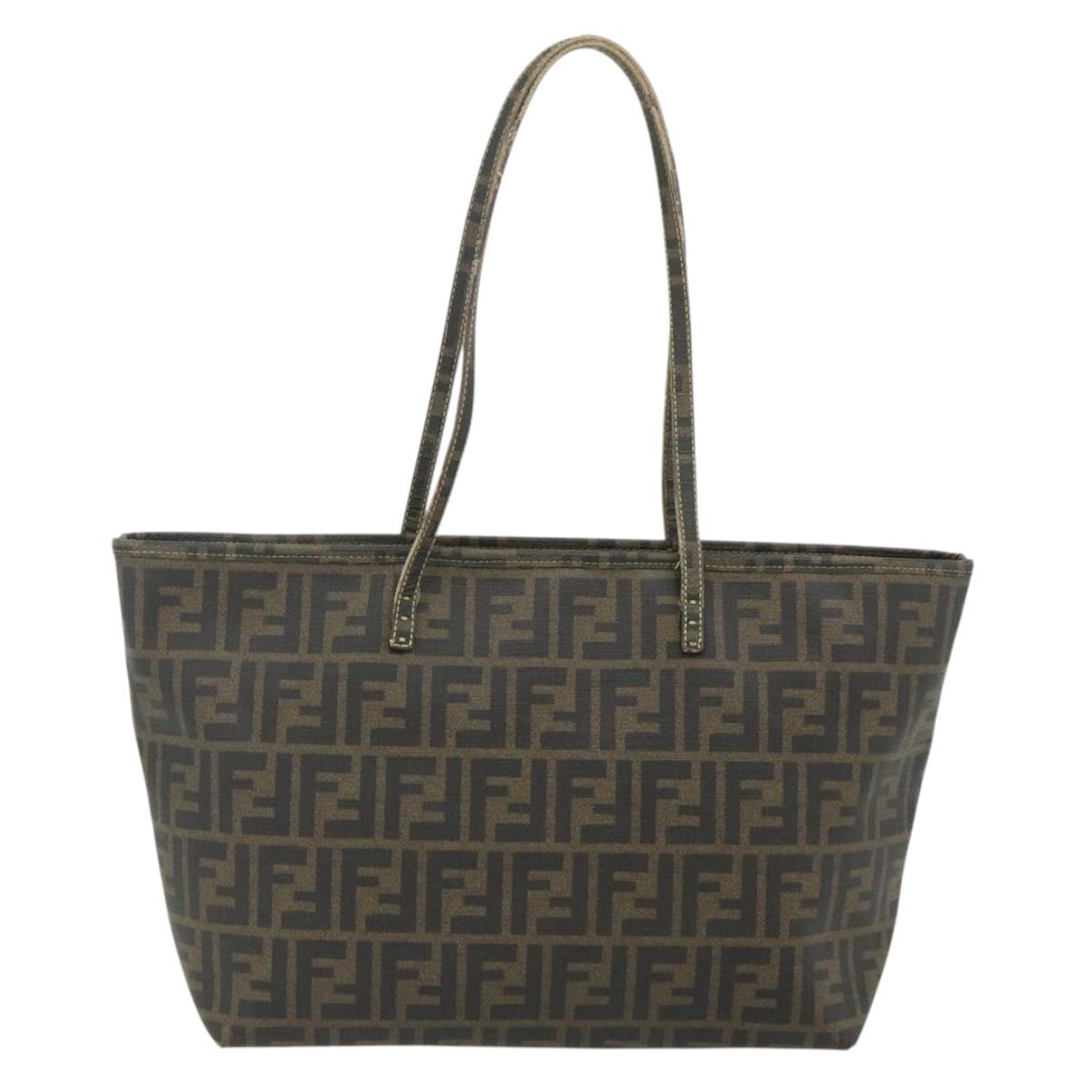 Zucca Canvas Tote Bag Black Brown