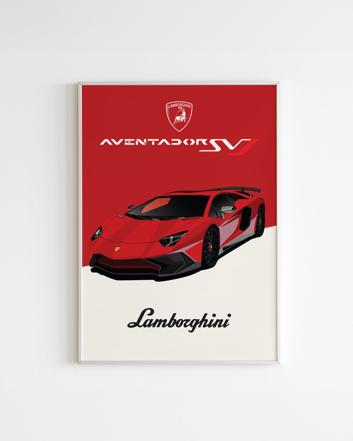 Handla Kanva "Lamborghini Aventador SVJ" Poster online | Smidigt och enkelt på nätet - Merchsweden |