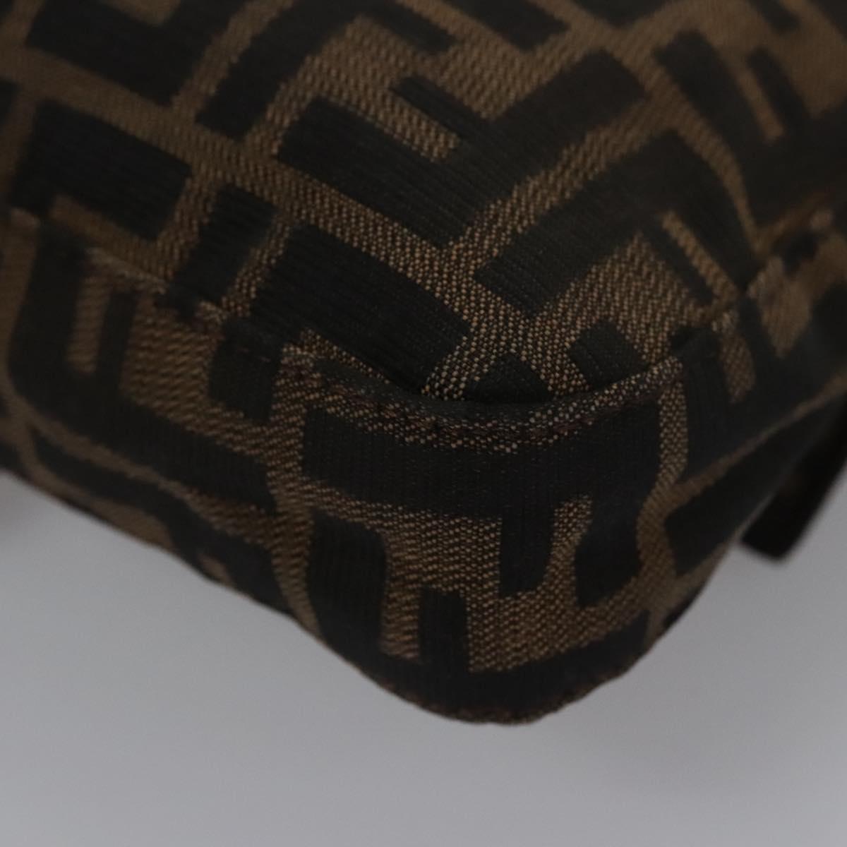 Zucca Canvas Mamma Baguette Shoulder Bag Brown Black Silver