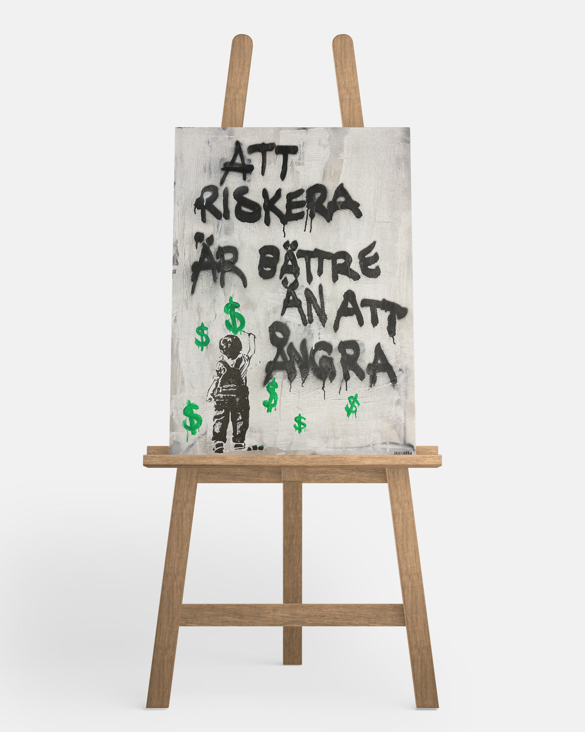 "Att riskera är bättre än att ångra" Canvastavla