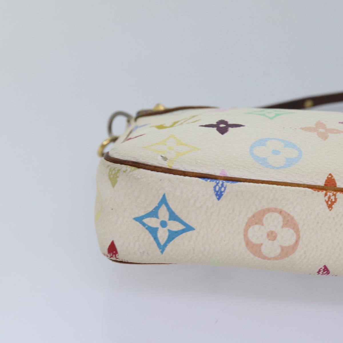 Monogram Multicolor Pochette Pouch White