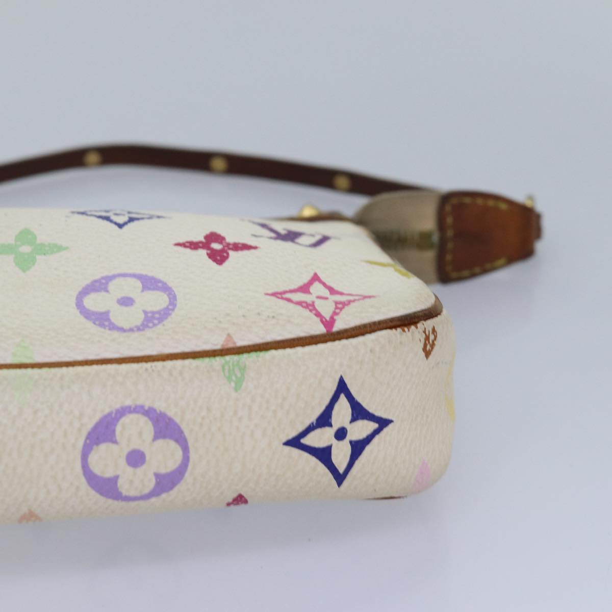 Monogram Multicolor Pochette Pouch White