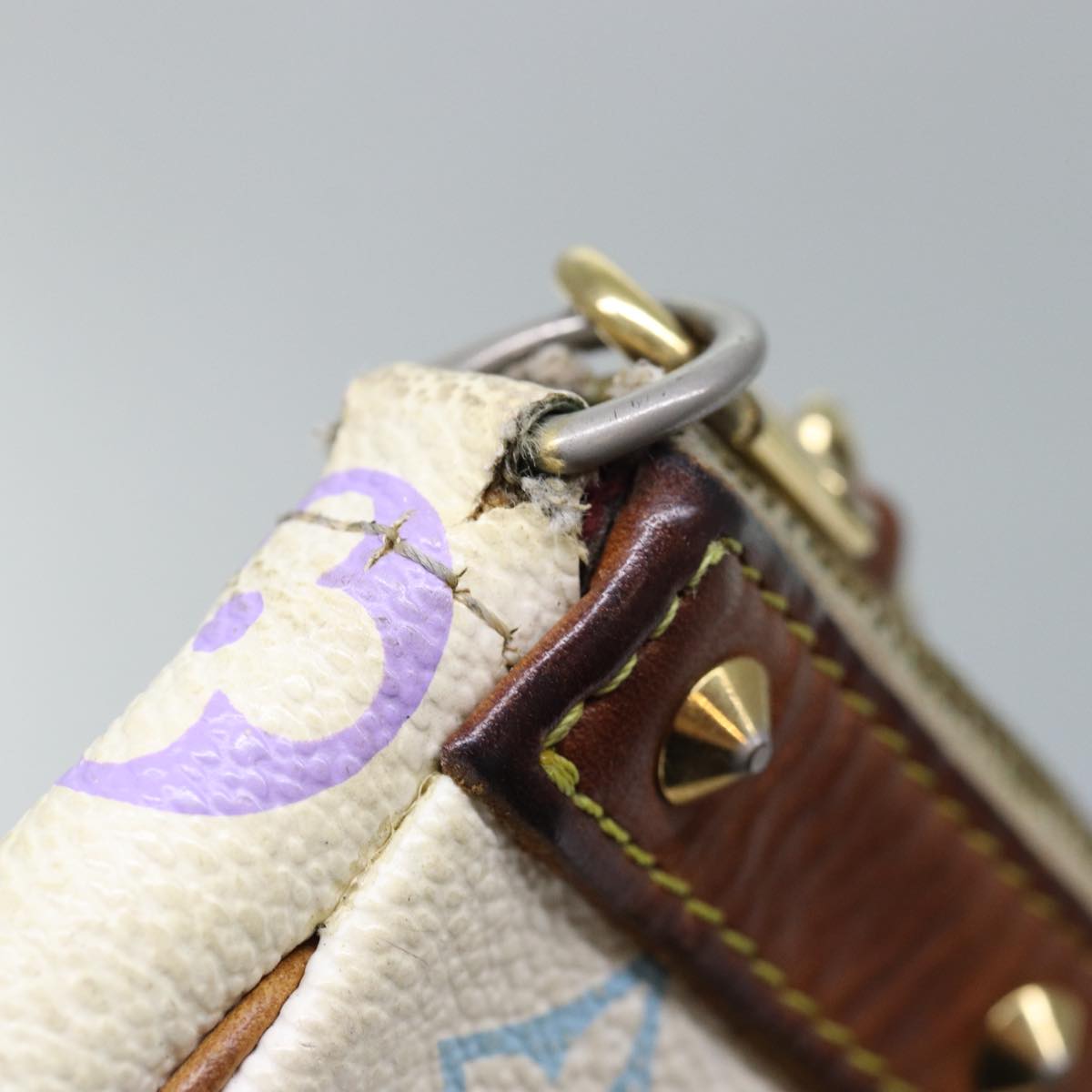 Monogram Multicolor Pochette Pouch White